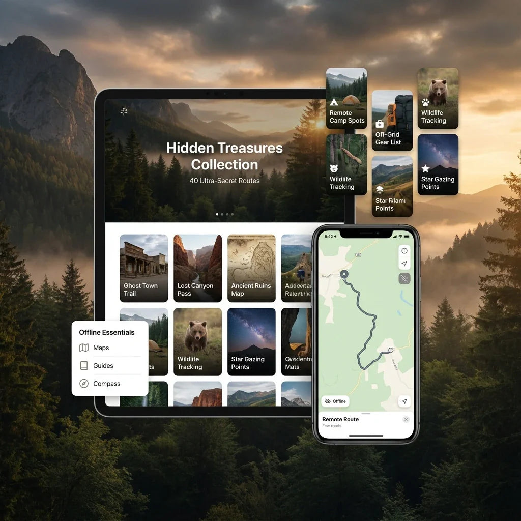 40+ European Hidden Treasure Road Trips Bundle - with GPS Maps & Budget Trackers