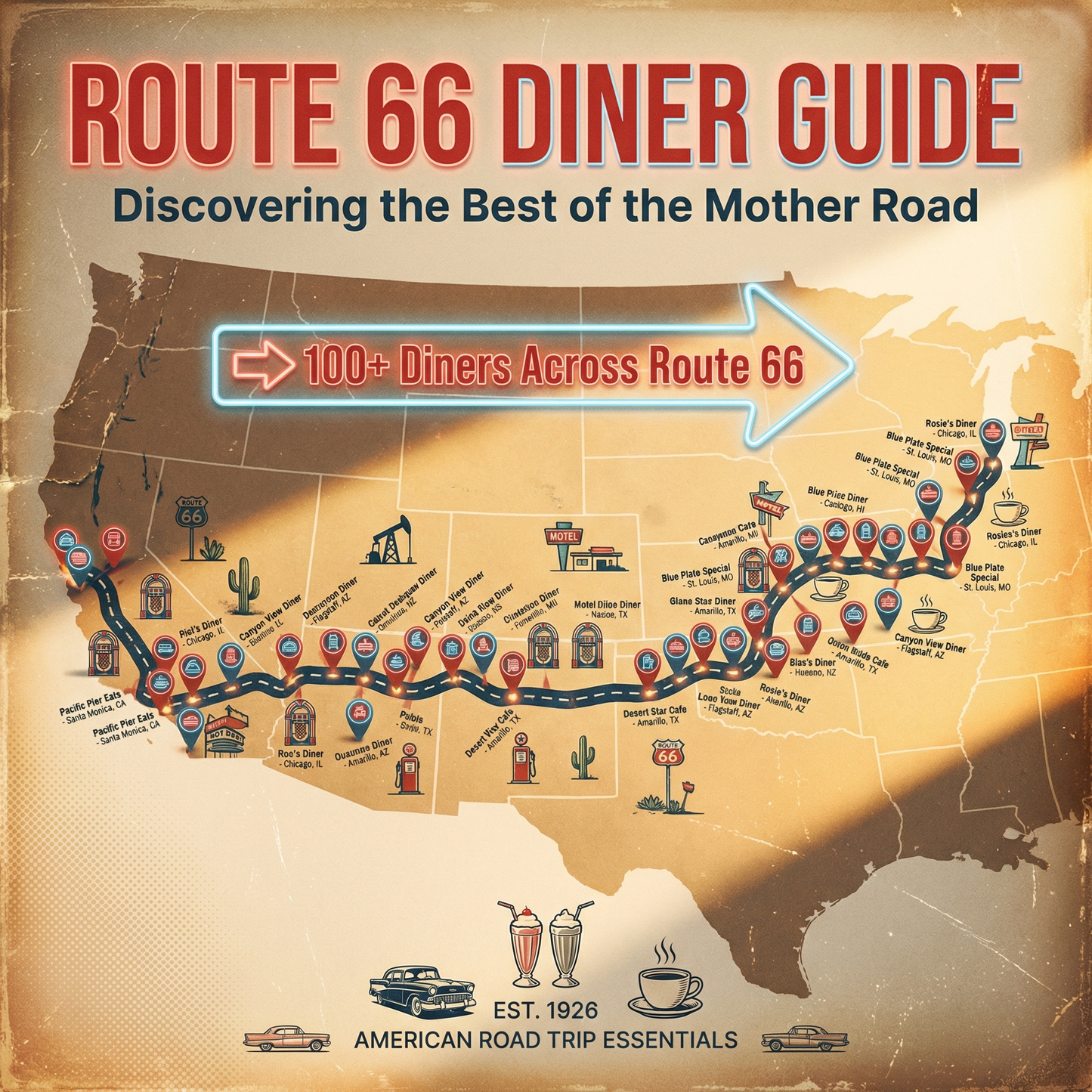 Route 66 Diner & Roadside Kitchen Field Guide