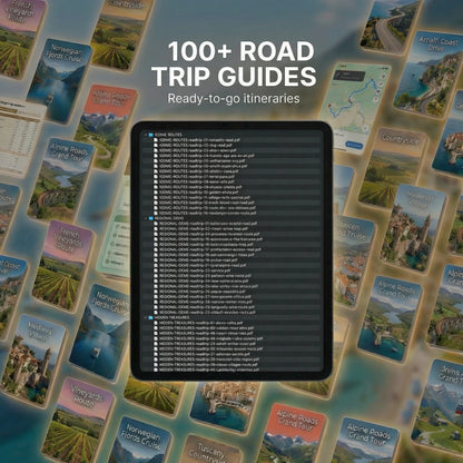 100+ European Road Trips Bundle - with GPS Maps & Budget Trackers