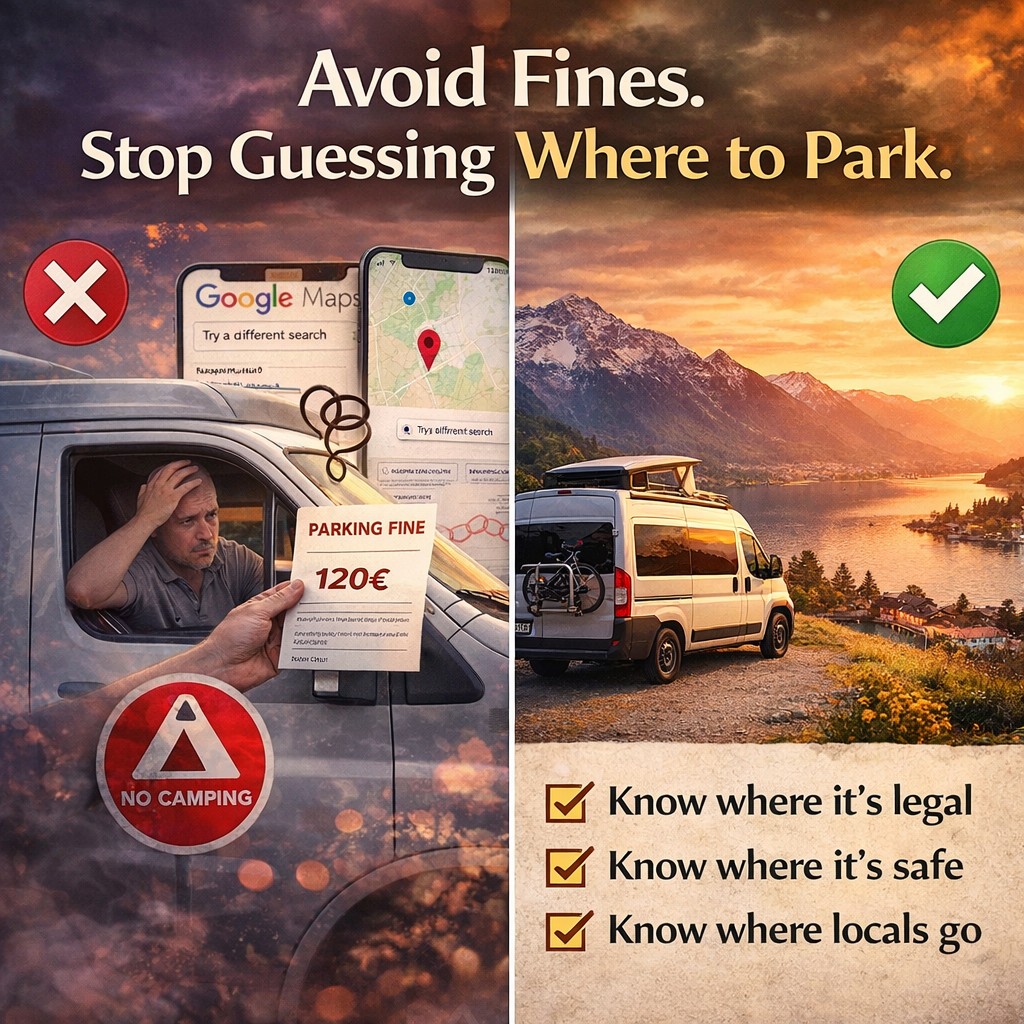Europe Overnight Parking Bible - 500+ Free GPS Spots